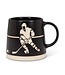 Wide Base Mug with Hockey Players