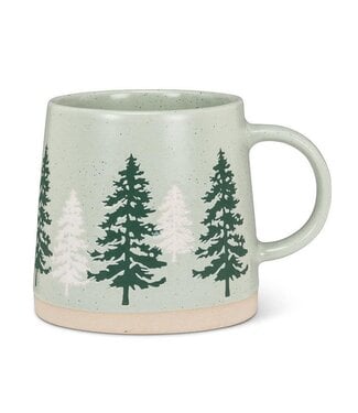 Abbott Collection Wide Base Mug with Pine Trees