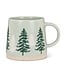 Wide Base Mug with Pine Trees