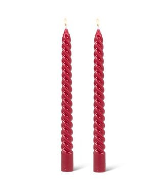 Abbott Collection Tight Spiral Candle Red