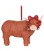 Festive Highland Cow Ornament