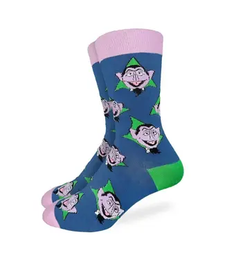 Good Luck Sock Men's Sesame Street, the Count Faces Socks