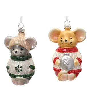 Kaemingk International Vintage Mouse Ornaments Asst.