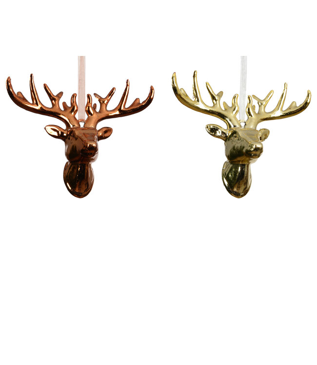 Reindeer Bust Ornaments Asst.