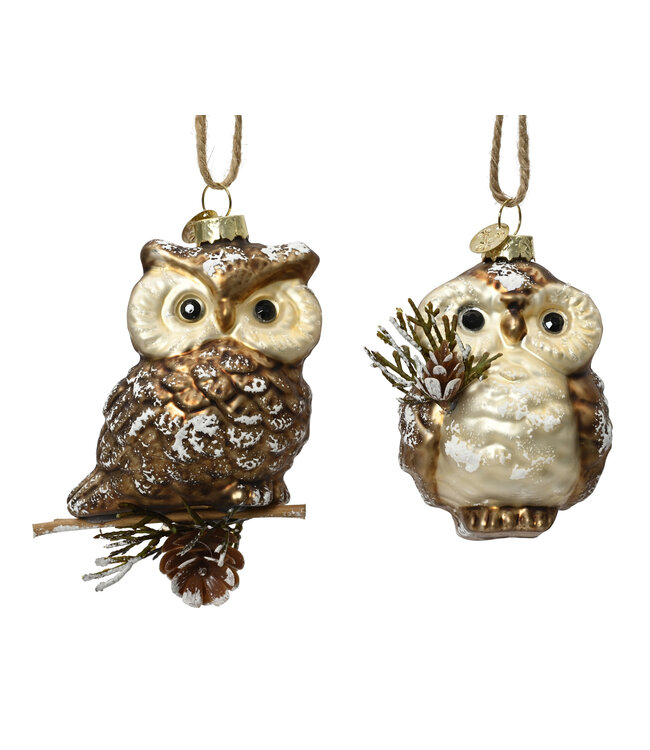 Glass Owl Ornaments
