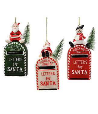 Kaemingk International Letters for Santa Ornaments Asst.