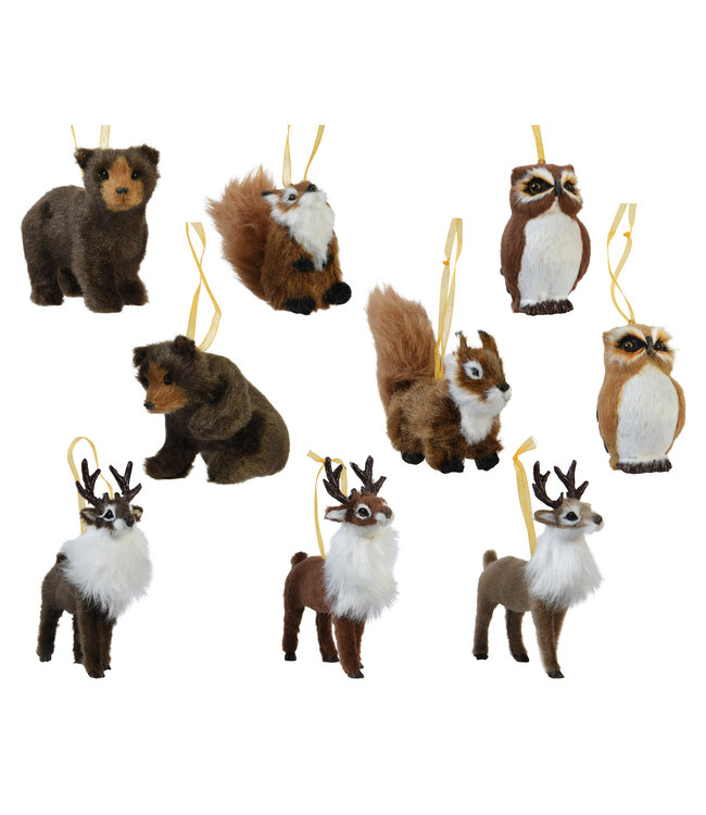 Woodland Animal Ornaments Asst.