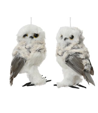 Kaemingk International Snowy Owl Ornaments