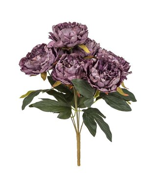 Abbott Collection Large 7 Open Peony Bouquet - Purple