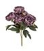 Large 7 Open Peony Bouquet - Purple