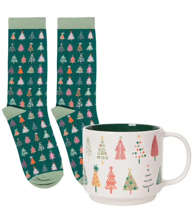 Glitzmas Christmas Mug and Socks Set