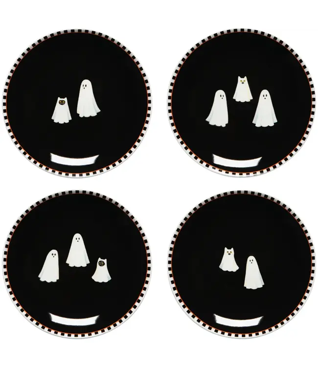 Kindred Spirits Halloween Appetizer Plates Set of 4