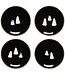 Kindred Spirits Halloween Appetizer Plates Set of 4