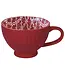 Carmine Stamped Latte Mug