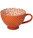 Copper Leaves Stamped Latte Mug