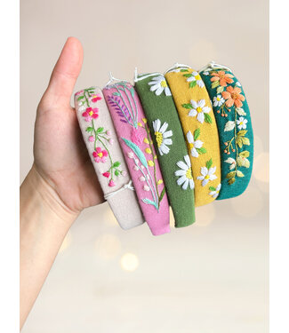 Be Spelled (c) Hand Embroidered Headband Asst. Colours