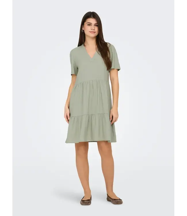 Tiri-Caro V-Neck Linen Dress
