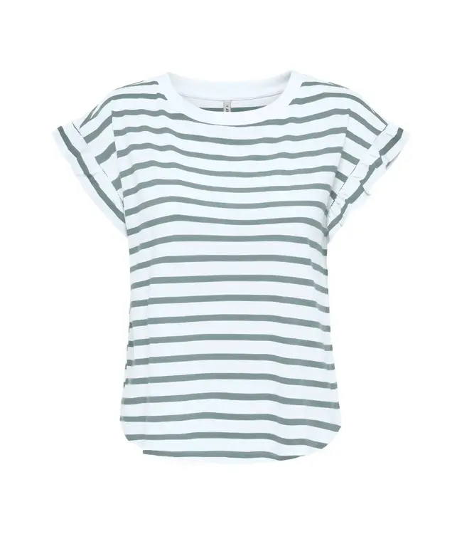 Grape Frill O-Neck Top