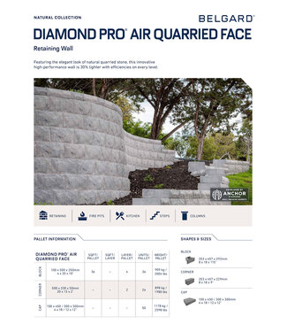 Belgard Belgard Diamond Pro Air Quarried Face Corner (8 x 18 x 9)
