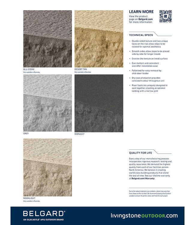 Belgard Landings Step Unit (48 x 18 x 6 - LxDxH)