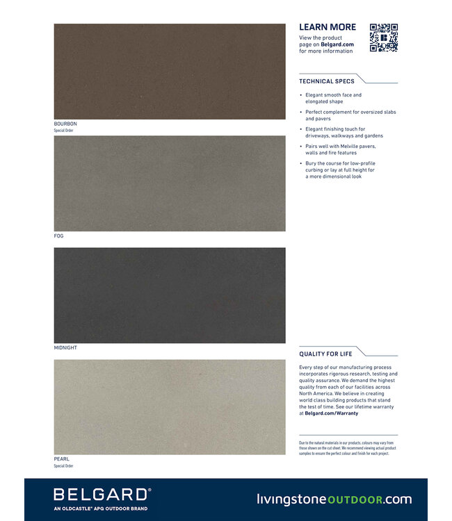 Belgard Melville Curb 4 x 24 x 6.5