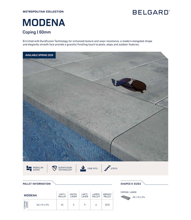 Belgard Modena Coping Unit 15 x 36 (60mm)