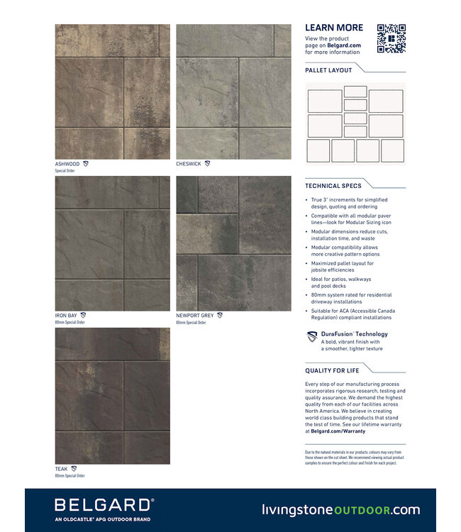 Belgard Origins 12 3 Piece 60mm / Layer (12 SqFt)