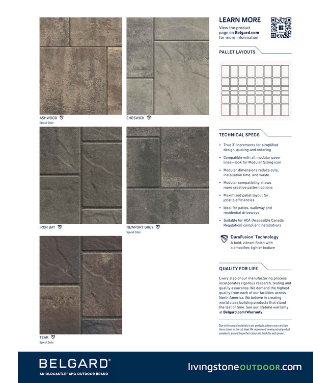 Belgard Origins 6 3 Piece 60mm / Layer (12sqft)