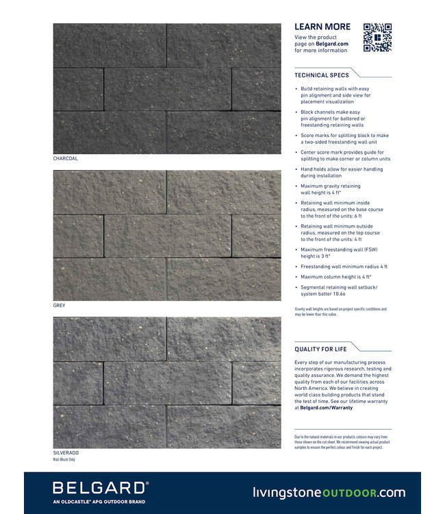 Belgard Sterling Wall Cap (3 x 18 / 12 x 13)
