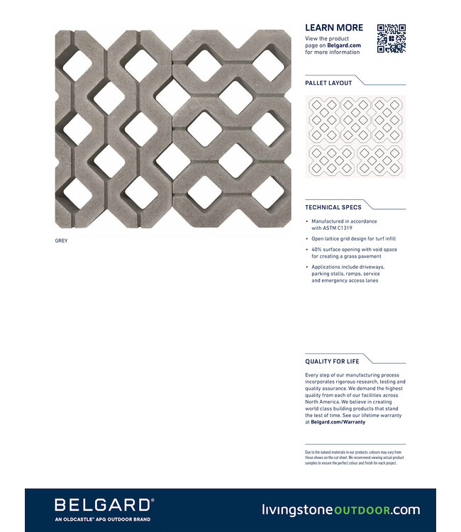 Belgard Turfstone Permeable Paver (Grey)