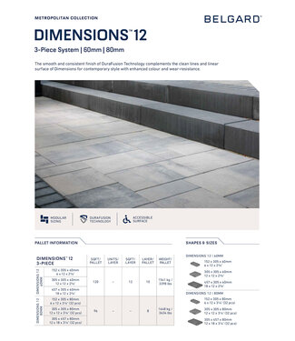 Belgard Belgard Dimensions12 3 Piece 80mm / Layer (12sqft)