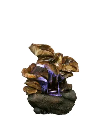 Hi-Line Gift Ltd. Fountain-Leaves W/LED