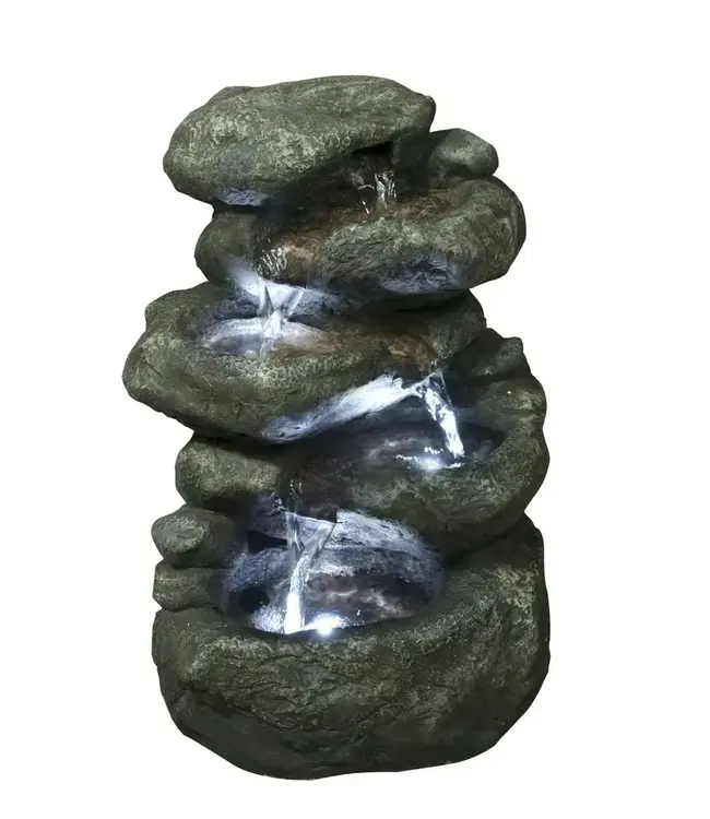 Fountain-5 Level Rocks W/Lights