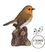 Motion Activated Singing Robin On Stump
