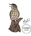 Songbird Standing On Stump W/Sound Motion Sensor