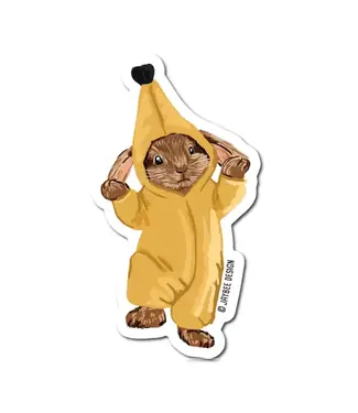 Jaybee Design Banana Bunny Vinyl Sticker