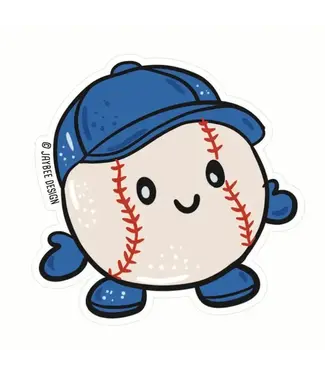 Jaybee Design Cute Baseball Vinyl Sticker