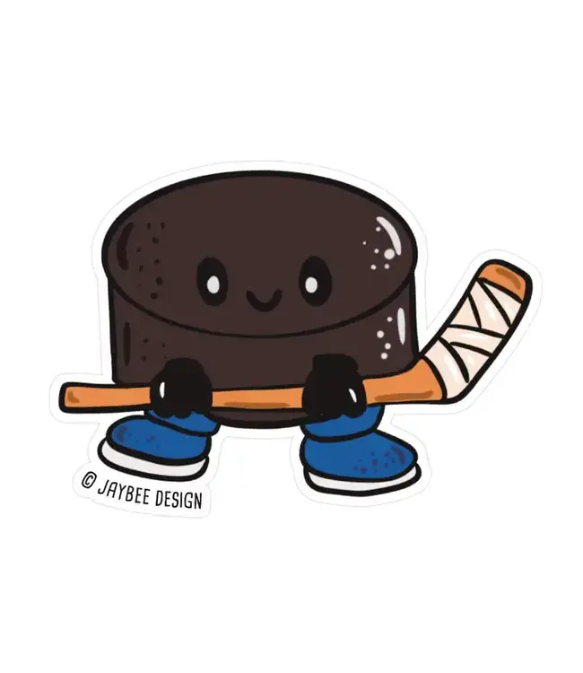 Cute Hockey Puck Vinyl Sticker