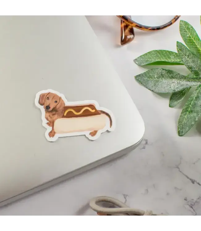 Hot Dog Matte Vinyl Sticker