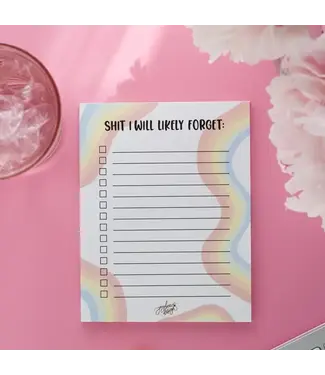 Jaybee Design Shit I Will Likely Forget Notepad - 25 Pgs