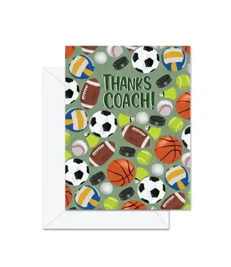 Jaybee Design Thanks Coach! - Greeting Card