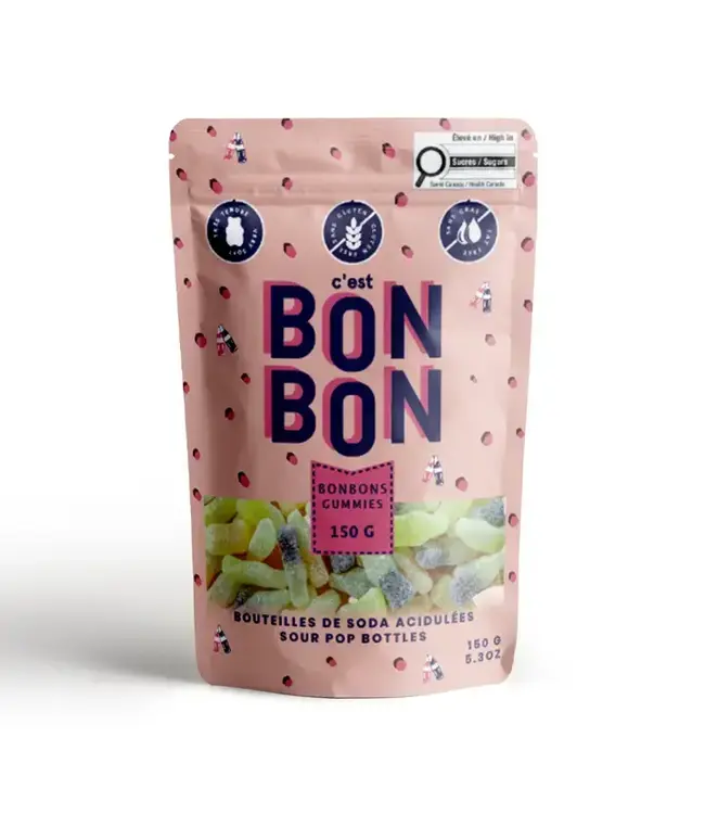 Bon Bon Gummies - Sour Pop Bottles 150g