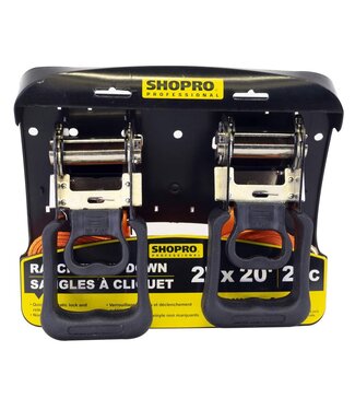 Holland Imports Ratchet Tie Down - 2PC 2inX20ft