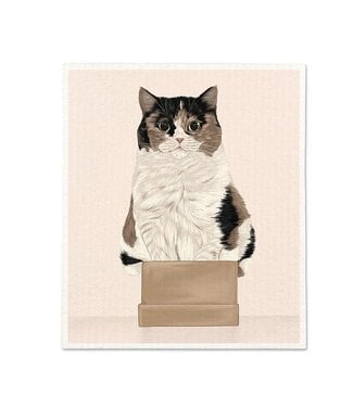Abbott Collection Cat in Box Dishcloth