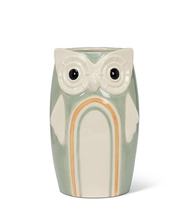 Rainbow Owl Vase