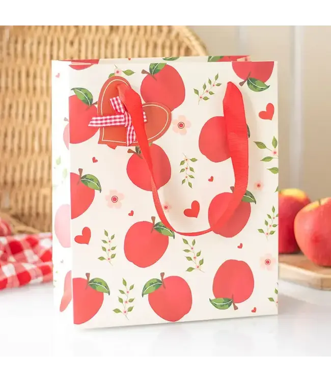 Medium Apple Print Gift Bag