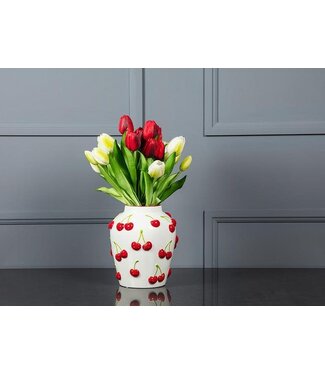 Abbott Collection Large Vase with Cherries