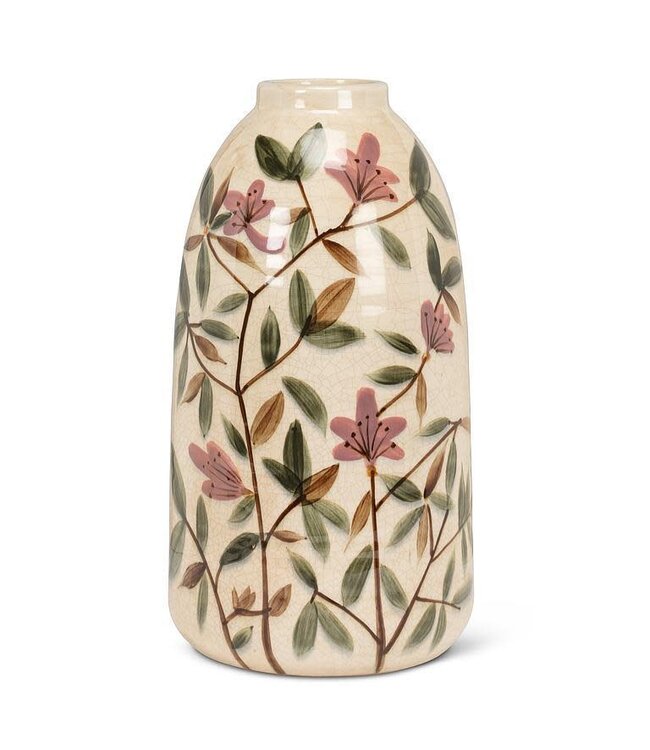 Large Floral Tall Vase