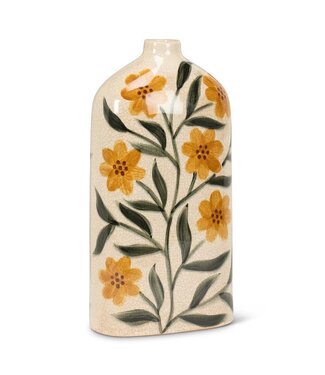 Abbott Collection Large Floral Flat Vase