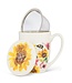 Sunflowers & Bees Covered Mug & Strainer